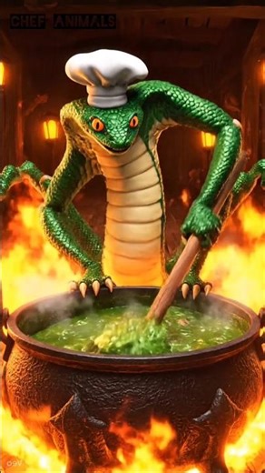 Have you ever seen an eight-legged snake cooking?😱 #snake #cooking