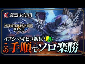 【MHRise】イブシマキヒコ初見！この手順でソロ楽勝（武器未使用）