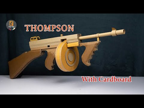 How To Make Machine Gun with Cardboard | Thompson M1928