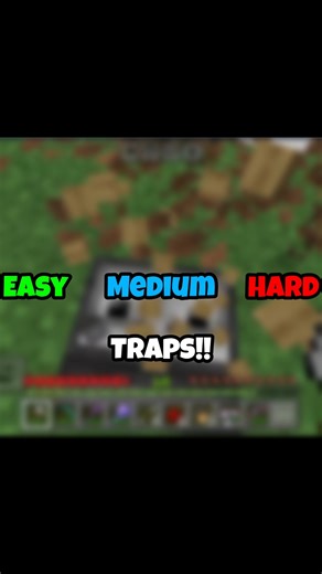 Minecraft Easy vs medium vs Hard level traps🤯😱!! #minecraft #gaming #shorts