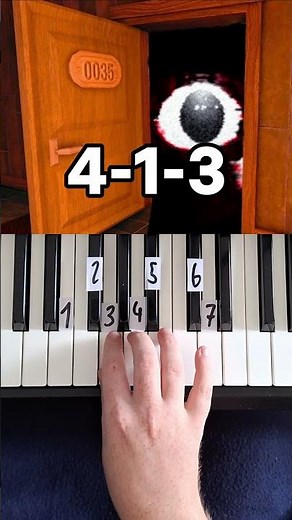 DOORS Theme Piano Tutorial #shorts