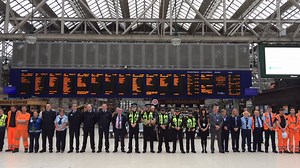 A minute's silence for the #London attack victims, impeccably observed at Glasgow Central Station. | The Scotsman