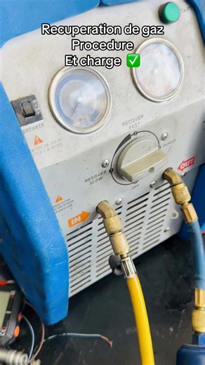 Recuperation de gaz 1234yf procédure et charge