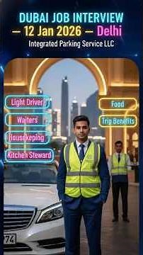 Dubai Valet Parking & Hospitality Jobs — Interview in Delhi | 12 Jan 2026 🇦🇪 #DubaiJobs #GulfJobs