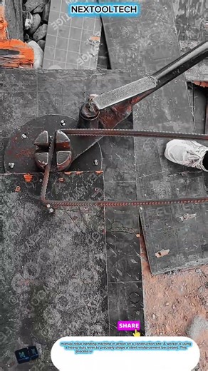 Manual Rebar Bender for Precise Steel Reinforcement Shaping on Construction Sites​