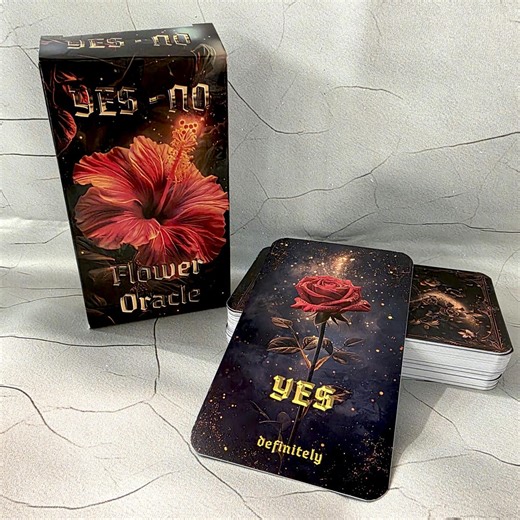 Flower Yes-no Oracle Deck — Floral Divination Cards, Quick Answers Oracle, Yes No Possibly Cards, 54 Deck, Gift for Tarot Lovers - Etsy