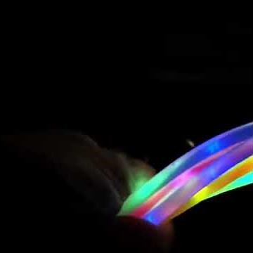 Slow motion glow stick cracking