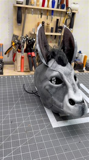 Process for a donkey mask I recently put together. #mask #masks #process #processvideo #leather #processart #leather #leathermask #costume #leathercraft #leathercrafting #howitsmade #performer #tutorial #howto #wrestlingentrance #wrestlingmask #costume #costumeideas #musician #designer #prowrestling #haunt #dance | Rockwell Masks