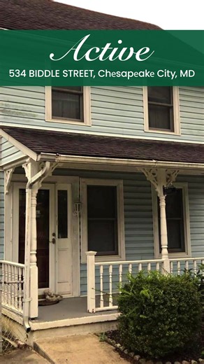 Now Available 534 BIDDLE STREET, Chesapeake City, MD! Features: 2 beds 1 baths 1200 SQ. FT. Turn your Dream into a reality, contact me today for a showing! 410-287-1260 Norm@RTARealty.com RTARealty.com | Real Trust Associates, LLC