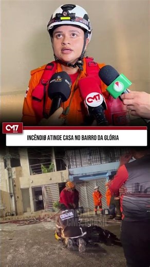 Fire hits house in the Glória neighborhood.