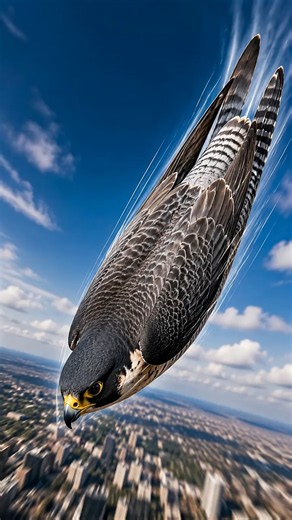 🦅 The fastest dive in the animal kingdom! 😱🔥 Watch the Peregrine Falcon strike at over 300 km/h!
