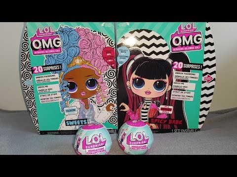 [ASMR] unboxing LOL SURPRISE OMG sweets and spicy babe, miniature collection