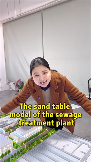 The wastewater treatment plant's entire treatment process is clearly illustrated using a model.#modelmaking #architecturalmodel #water #wastewater #design