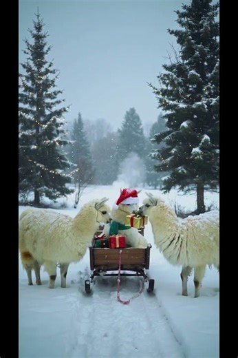 Hurray! Christmas Is Coming… Alpaca Edition! 🎄🦙 #shorts
