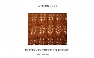 Lace pattern for MACHINE KNITTING, NR 15