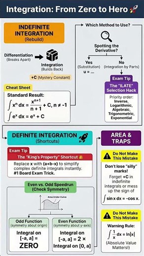 Integration Made Easy in 60 Seconds ∫🔥 | Calculus Infographics #Shorts