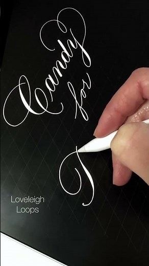 Candy for Breakfast 🍬 Flourished Calligraphy ASMR on the iPad using the Procreate App #calligraphy