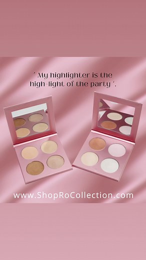 I’m so excited about these HIGHLIGHT palettes. There’s a perfect shade for any skin tone. #RoCollection #Cosmetics #Beauty #Skincare #Lashes #Lippies #Blush #Eyeshadow #Highlight