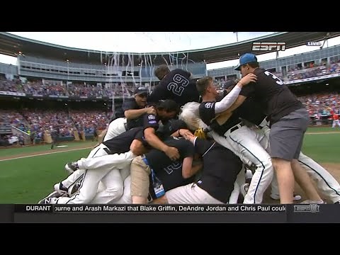 Coastal Carolina wins College World Series - Final out and postgame celebration