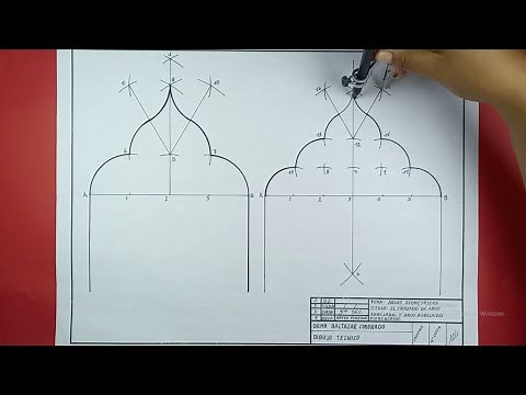 TRAZADO DE ARCO ANGRELADO Y ANGRELADO FLORENZADO.
