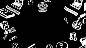 Premium stock video - Back to school graphics graphics on transparent alpha background