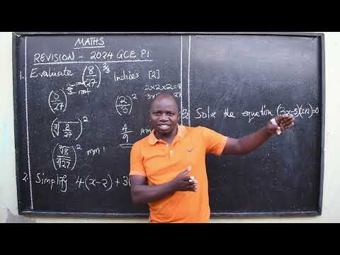 MATHS 2024 GCE P1 REVISION 1
