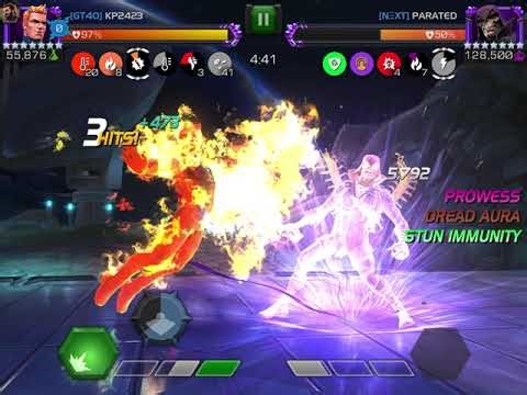 Human Torch vs Kindred Node 38 Ebb & Flow Knockdown/Aggression Prowess AW S61 Mcoc