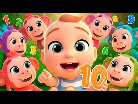 10 Little Animals🐼🐒 Learn to Count 1 to 10 | Kids Songs by Almama