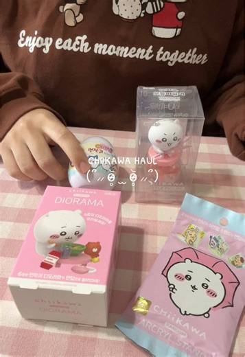 all from morning glory! 🌟 i was hoping i’d get atleast ONE momonga but maybe next time :D #chiikawa #haul #hachiware #kawaii