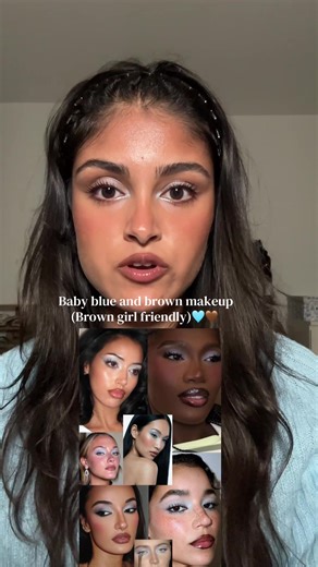 Brown Girl Friendly Baby Blue and Brown Makeup Tutorial