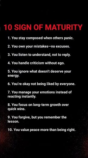 10 Signs You’re Truly Mature 🧠 | Emotional Maturity & Psychology