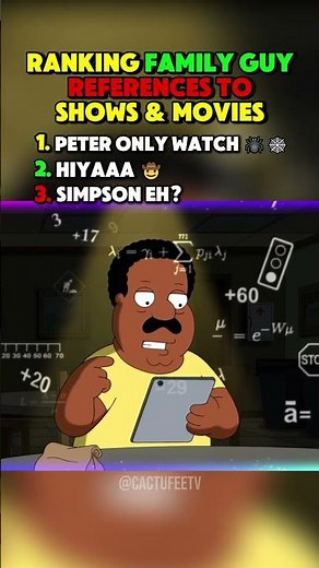 Ranking Family Guy References To Other Shows & Movies #familyguy