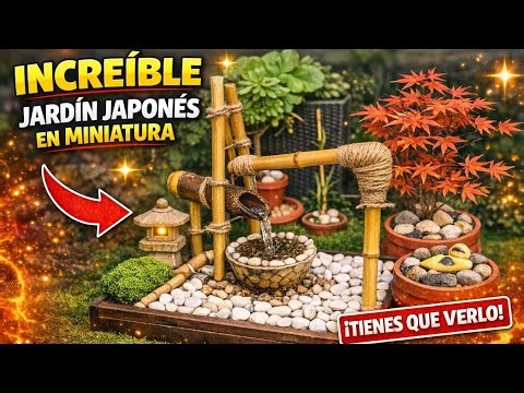 FUENTE DE BAMBÚ Ideas para Jardín Zen como hacer una fuente Casera en la terraza o jardín DIY