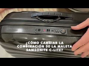¿Cómo cambiar la combinación de la maleta Samsonite C-Lite?