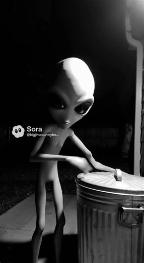 call the alien in my garbage on surveillance camera
