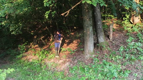 Solo treehouse build: Crafting a rustic forest retreat with unique wooden structures