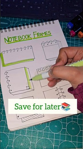 Easy notebook frame ideas for aesthetic notes 📒✨Day 2/7 of Notes Series Save this for later! ✨