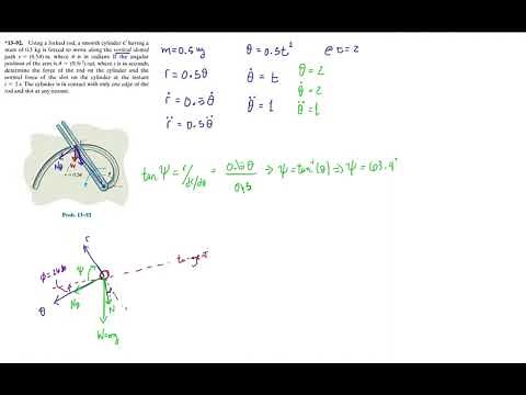 Problem 13-92 Dynamics Hibbeler 13th (Chapter 13) Engineering Dynamics