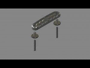 ESP Guitars: ESP Custom Lab Ultimate Series TM20 Brass -Define- Guitar Bridge