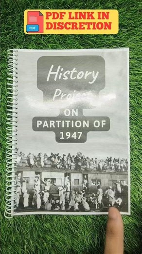 History Project On Partition of 1947 Class 12th #diy #project #class12