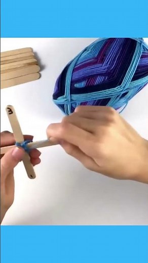 How to Make a God’s Eye with 2 Sticks #craftsforkids