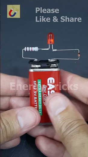 DIY Fire Sensor Alarm Circuit Using Zener Diode, 9V Battery, LED & 1K Resistor