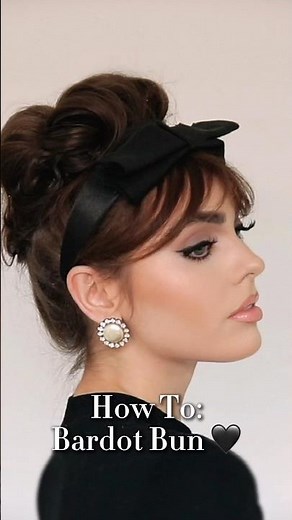 How To: BRIGITTE BARDOT BUN w/ Faux Bangs🖤 #hair