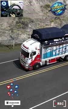 🚛 HINO 500 Heavy Load Danger Mod! 💥 Jeep Hit & Car Crash on Road | ATS | Logitech G29 #Shorts