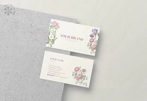 Modern Flower Shop Business Card Template - Editable in Canva, DIY, Instant Download - Etsy