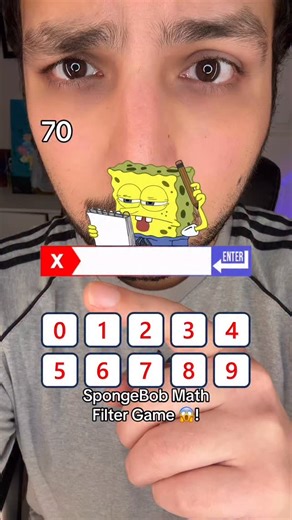 The Filter Dude on Instagram: "SpongeBob Math Filter Game 😱! #spongebob #filter #game #challenge #reels"