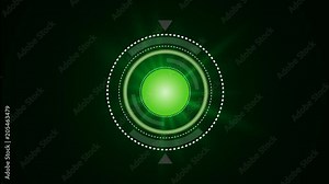 Futuristic Hud Target with Computer Data Screen at the end. Good for tech title and background, news headline business intro screensaver.Spinning circles abstract.