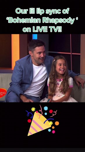 Very fortunate to perform a little lip sync of ‘Bohemian Rhapsody’ on @The Morning Show on 7 Super proud of Zara, taking it all in her stride. #daddydaughter #livetv #lipsync #benandzara