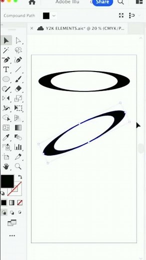 Simple Y2K design elements on illustrator