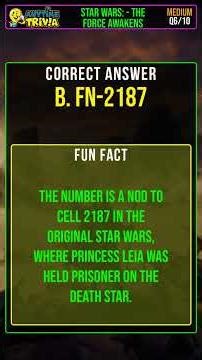 Star Wars: - The Force Awakens Trivia #Shorts
